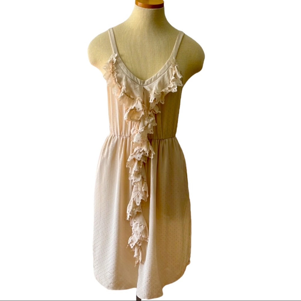 Rebecca Taylor Ruffle Front Short Dress, size 8